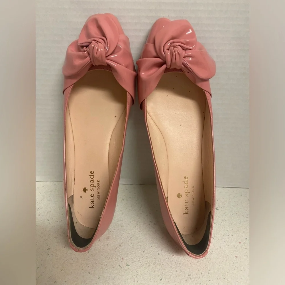 Kate Spade Pink Nancy Bow Flat 6 1/2